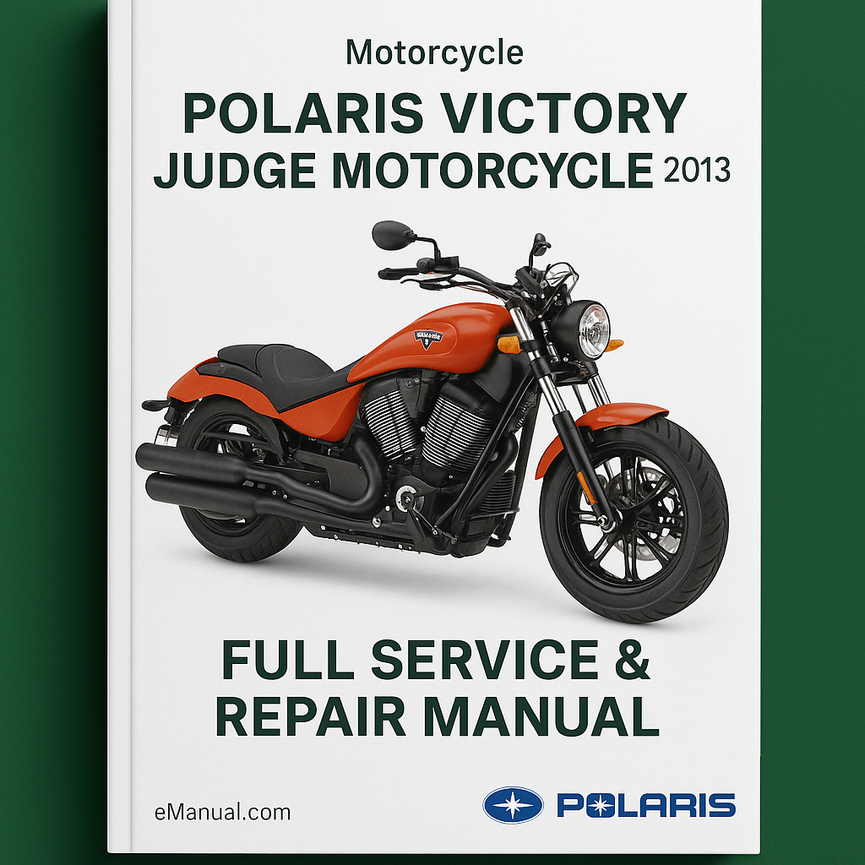 Polaris Victory Judge Motorrad 2013 Vollständiges Service- und Reparaturhandbuch