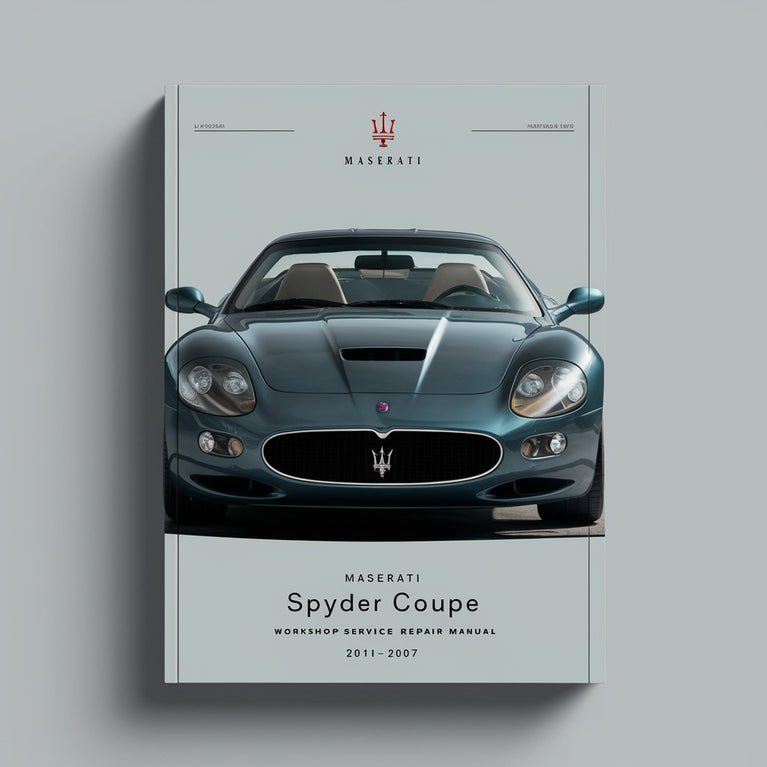 MASERATI SPYDER COUPE 2001-2007 Workshop Service Repair Manual