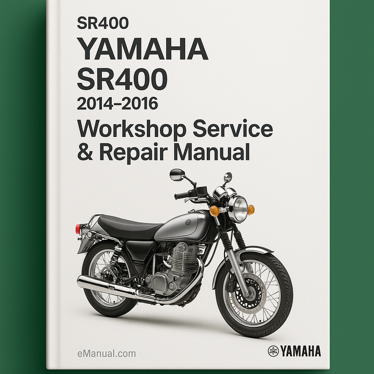 Manual de reparación y servicio de taller de la motocicleta Yamaha SR400 SR-400 2014-2016