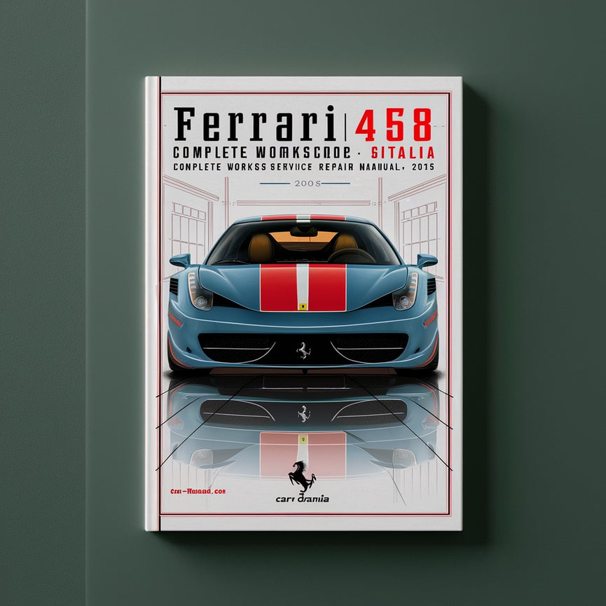 Manual completo de taller, reparación y servicio del Ferrari 458 Italia 2009 2010 2011 2012 2013 2014 2015