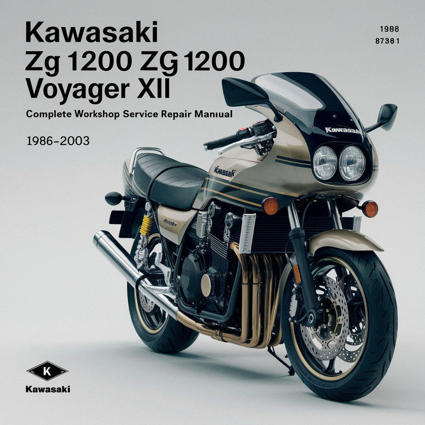 Kawasaki ZG1200 ZG 1200 Voyager XII Komplettes Werkstatt-Service-Reparaturhandbuch 1986 1987 1988 1989 1990 1991 1992 1993 1994 1995 1996 1997 1998 1999 2000 2001 2002 2003