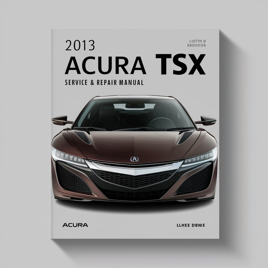 Manual de servicio y reparación del Acura TSX 2013