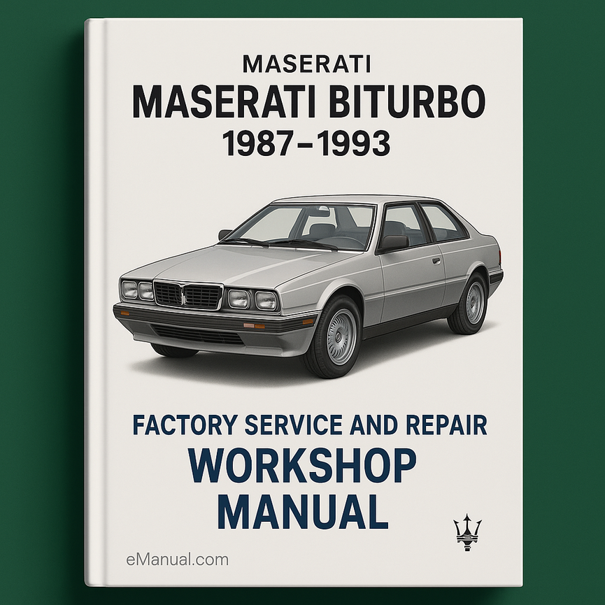 Maserati Biturbo 1987-1993 Factory Service and Repair Workshop Manual