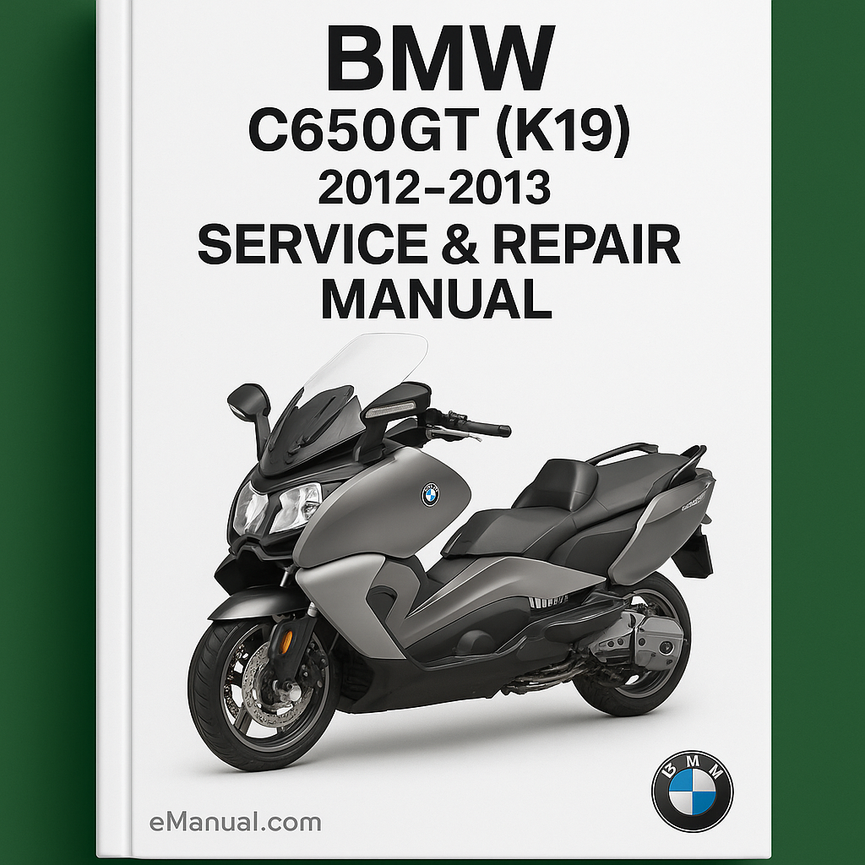 Manual de servicio y reparación de BMW C650GT (K19) 2012-2013
