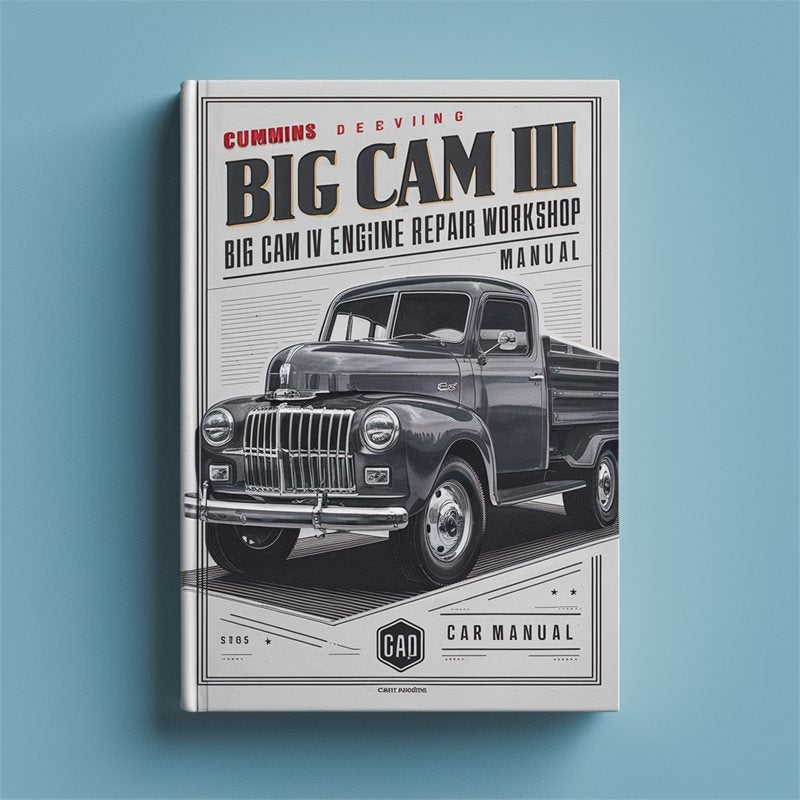 Cummins NT Series Big Cam III IV 855 Engine Service Repair Workshop Manual PDF