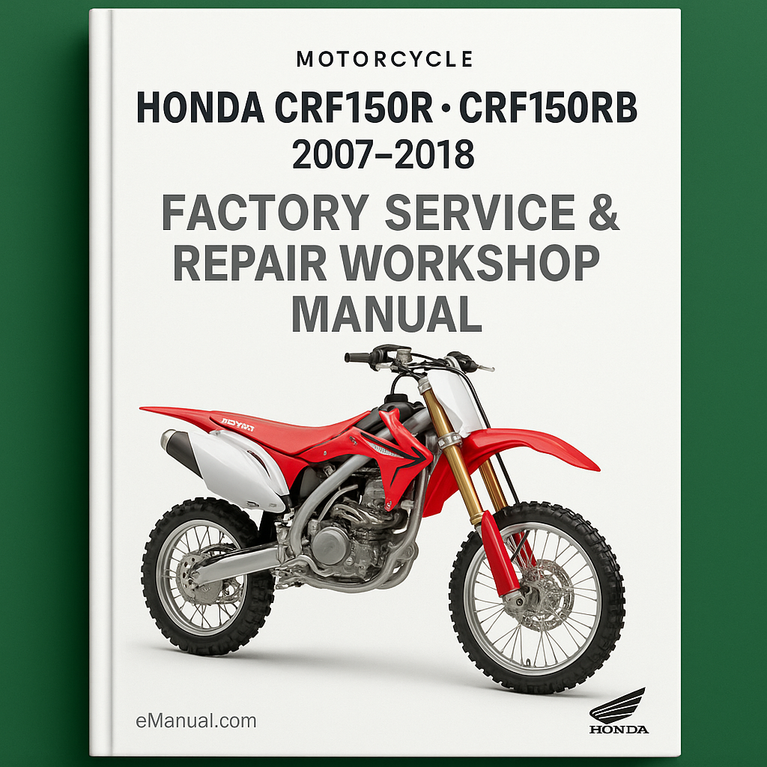 Manual de taller y reparación de fábrica de la motocicleta Honda CRF150R CRF150RB 2007-2018