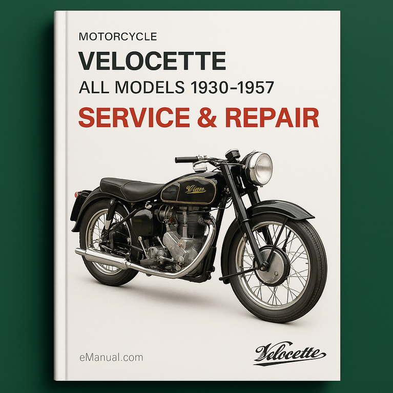 Velocette Motorcycle All Models 1930-1957 Service Repair Workshop Manual Pdf
