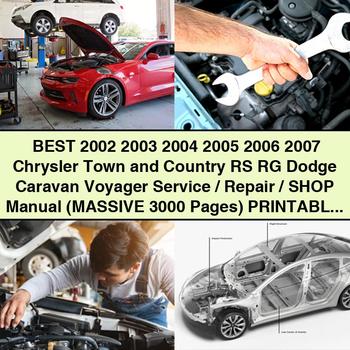 El mejor manual de servicio, reparación y taller de Chrysler Town and Country RS RG Dodge Caravan Voyager 2002 2003 2004 2005 2006 2007 (3000 páginas ENORMES) IMPRIMIBLE Y CON BUSCADORES