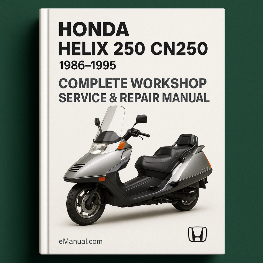 Manual completo de reparación y servicio de taller de Honda Helix 250 CN250 1986 1987 1988 1989 1990 1991 1992 1993 1994 1995