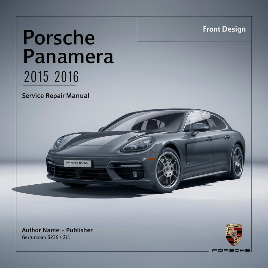 Porsche Panamera 2015 2016 Service-Reparaturhandbuch