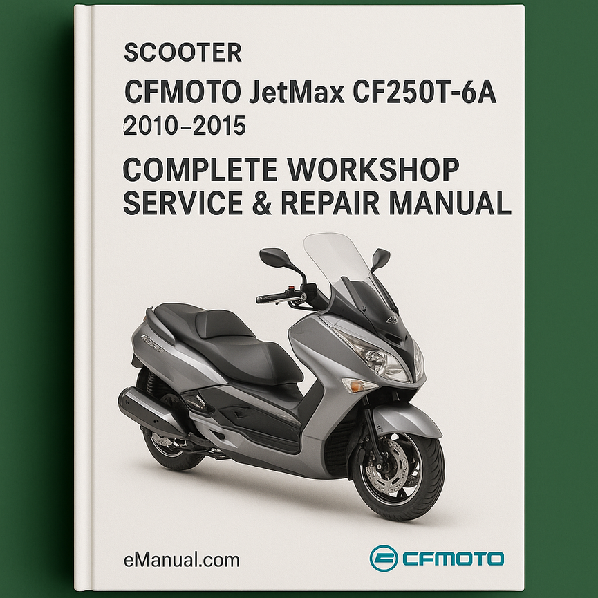 CFMOTO JetMax CF250T-6A Scooter Complete Workshop Service Repair Manual 2010 2011 2012 2013 2014 2015