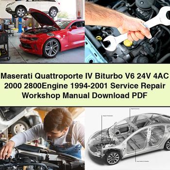 Maserati Quattroporte IV Biturbo V6 24V 4AC 2000 2800Motor 1994-2001 Service-Reparatur-Werkstatthandbuch