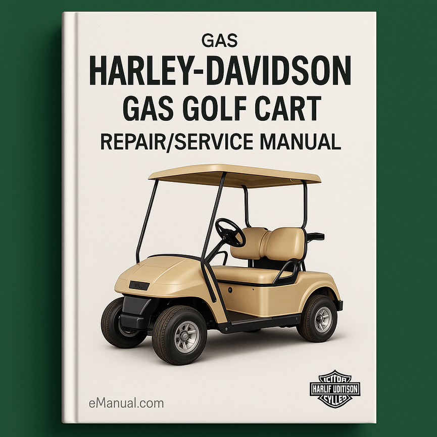 Manual de reparación y servicio del carrito de golf a gasolina Harley Davidson