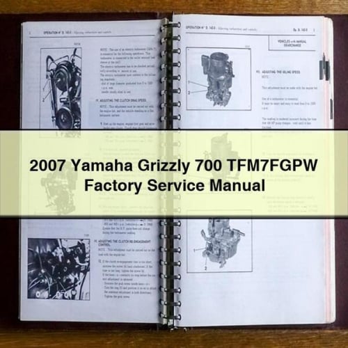 2007 Yamaha Grizzly 700 TFM7FGPW Factory Service Manual PDF Download