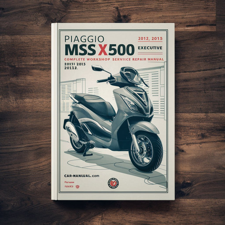 Piaggio MSS X10 500 IE Executive Komplettes Werkstatt-Service-Reparaturhandbuch 2012 2013 2014 2015