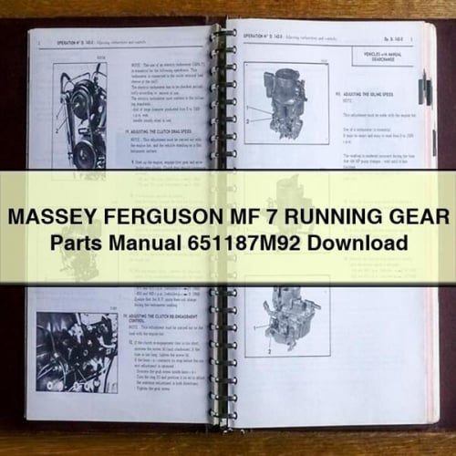 MASSEY FERGUSON MF 7 RUNNING GEAR Parts Manual 651187M92 PDF Download Download