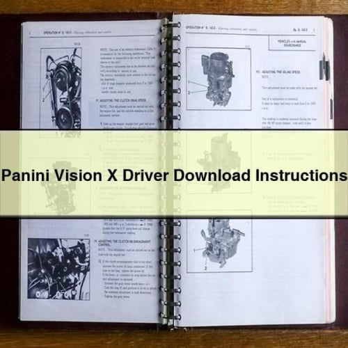 Panini Vision X Driver Download Instructions