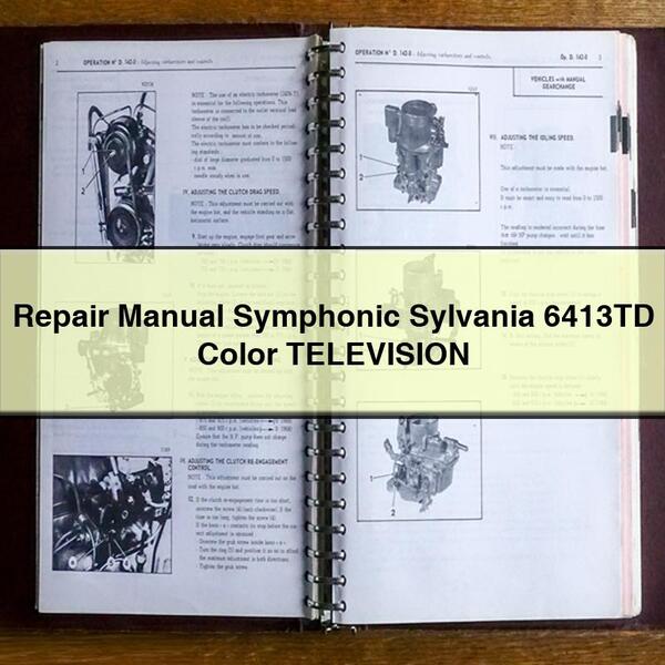 Repair Manual Symphonic Sylvania 6413TD Color TELEVISION