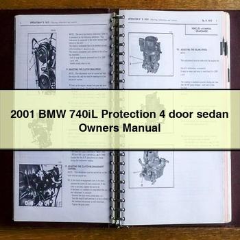 Manual del propietario del sedán de 4 puertas BMW 740iL Protection 2001