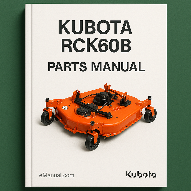 KUBOTA RCK60B Parts Manual ILLUSTRATED List IPL