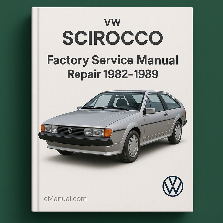 VW Volkswagn SCIROCCO Factory Service Manual Repair 1982-1989 Online