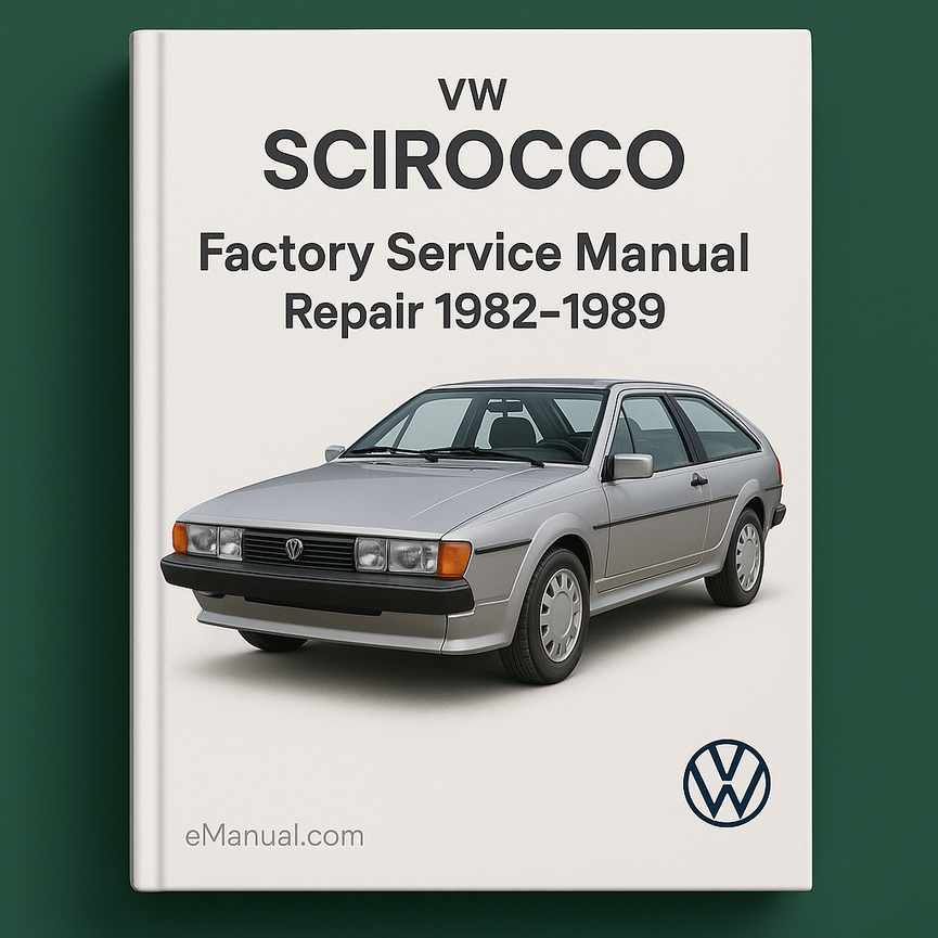 Manual de servicio de fábrica VW Volkswagn SCIROCCO Reparación 1982-1989 En línea
