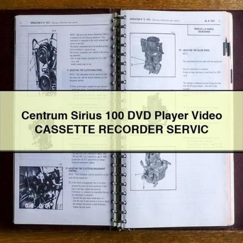 Centrum Sirius 100 DVD Player Video CASSETTE RECORDER SERVIC