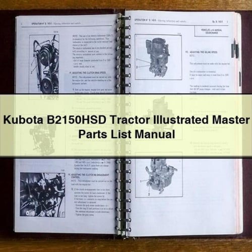 Kubota B2150HSD Tractor Illustrated Master Parts List Manual PDF Download