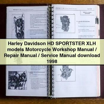 Descargar Manual de taller/manual de reparación/manual de servicio de motocicletas Harley Davidson HD SPORTSTER XLH 1998