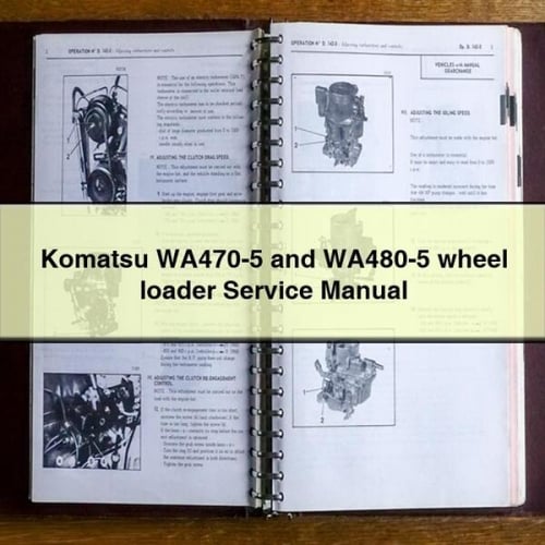 Komatsu WA470-5 and WA480-5 wheel loader Service Manual PDF Download