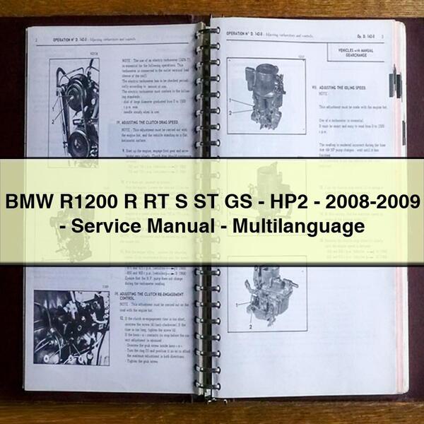 BMW R1200 R RT S ST GS-HP2-2008-2009-Service-Reparaturhandbuch-mehrsprachig