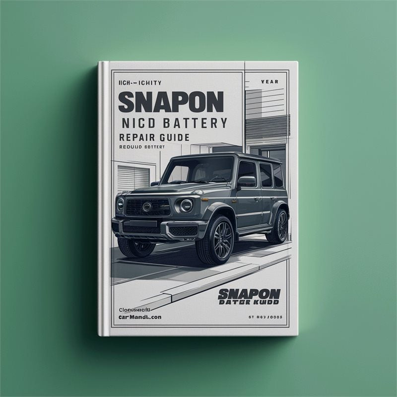 Snapon Nicd Battery Rebuild Service Repair Workshop Manual PDF