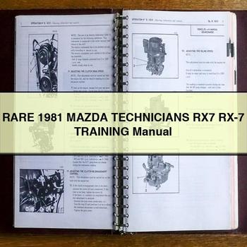 Manual de capacitación RX-7 para técnicos Mazda RX7 de 1981