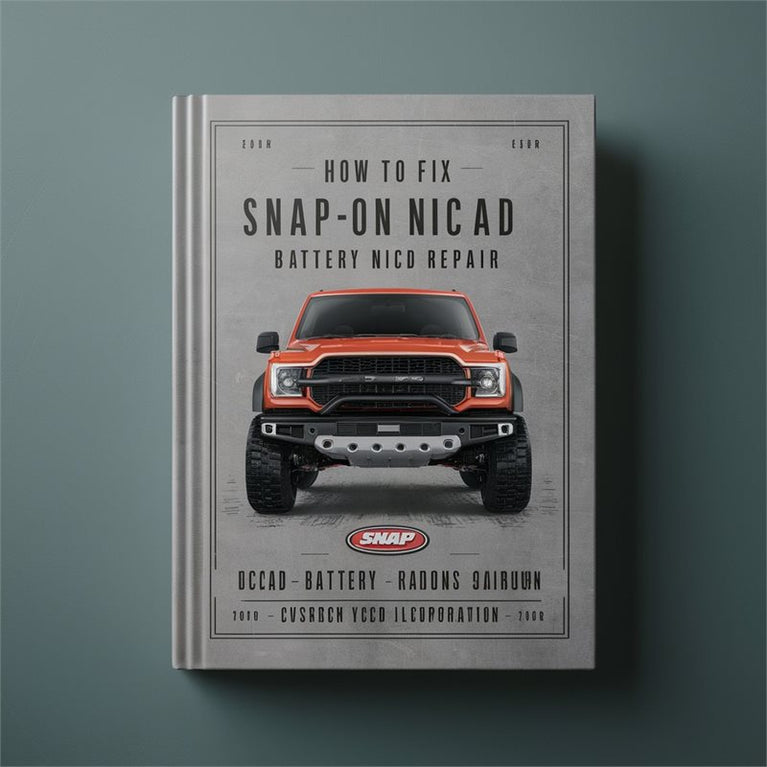How Fix SNAP-ON Nicad Battery Nicd Service Repair Workshop Manual PDF