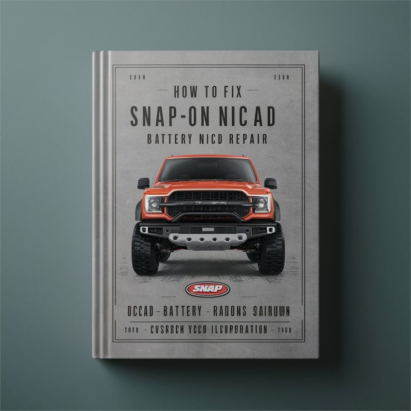 How Fix SNAP-ON Nicad Battery Nicd Service Repair Workshop Manual PDF
