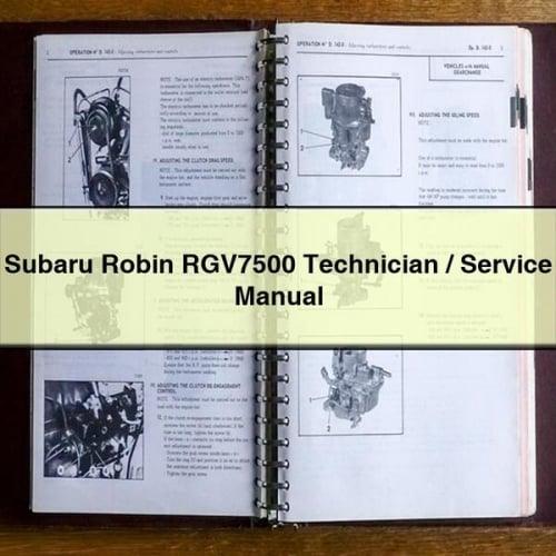 Subaru Robin RGV7500 Technician / Service Manual PDF Download