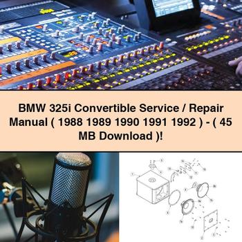 Manual de servicio y reparación del BMW 325i Convertible (1988 1989 1990 1991 1992) - (45 MB)