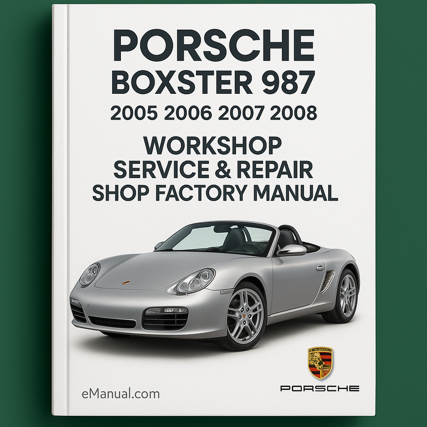 PORSCHE BOXSTER 987 2005 2006 2007 2008 05 06 07 08 Manual de fábrica del taller de reparación de servicio: OPORTUNIDAD RARA de este manual de fábrica