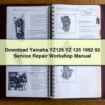 Manual de taller y reparación de Yamaha YZ125 YZ 125 1992-92