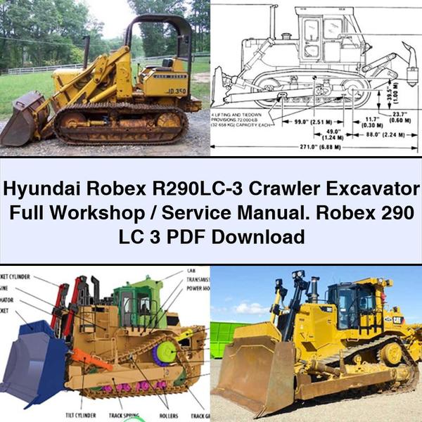 Hyundai Robex R290LC-3 Crawler Excavator Full Workshop/Service Repair Manual. Robex 290 LC 3