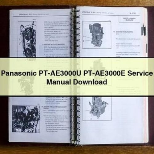 Panasonic PT-AE3000U PT-AE3000E Service Manual Download PDF