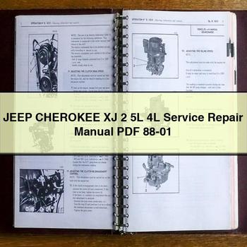 Manual de servicio y reparación del Jeep CHEROKEE XJ 2 5L 4L 88-01