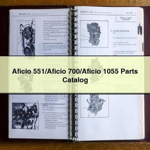 Aficio 551/Aficio 700/Aficio 1055 Parts Catalog