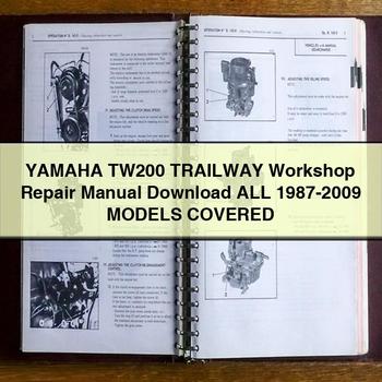 Yamaha TW200 TRAILWAY Werkstatt-Reparaturhandbuch Alle Modelle von 1987-2009 ABGEDECKT