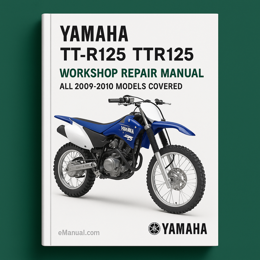 Yamaha TT-R125 TTR125 Werkstatt-Reparaturhandbuch Alle Modelle 2009-2010 ABGEDECKT
