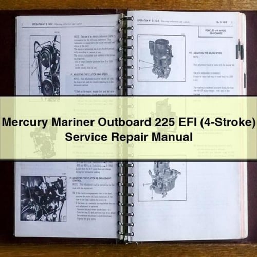 Manual de reparación y servicio del motor fueraborda Mercury Mariner 225 EFI (4 tiempos)