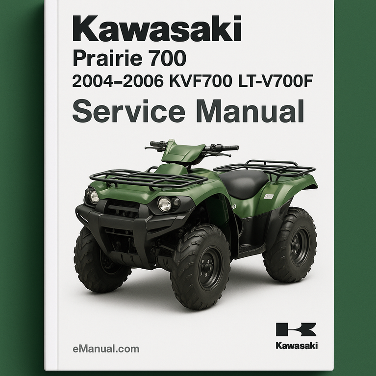 Kawasaki Prairie 700 Service Manual Repair 2004-2006 KVF700 LT-V700F