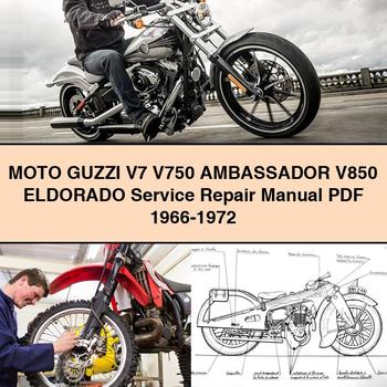 MOTO GUZZI V7 V750 AMBASSADOR V850 ELDORADO Service-Reparaturhandbuch 1966-1972