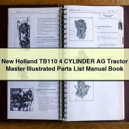 NEW Holland TB110 4 CYLINDER AG Tractor MASTER ILLUSTRATED Parts List Manual BOOK