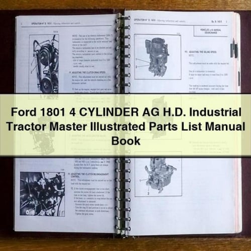 Manual ilustrado de la lista de piezas del tractor industrial Ford 1801 AG HD de 4 CILINDROS